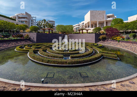 Central Garden am Getty Center, Los Angeles, Kalifornien Stockfoto