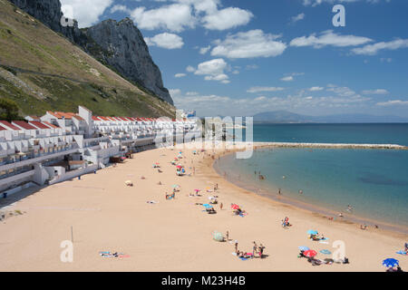 Gibraltar, Catalan Bay Strand Stockfoto
