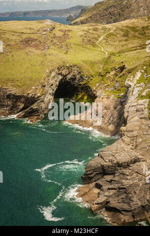 Cornish Coast in Tintagel Stockfoto