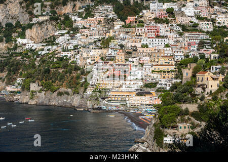Positano Dorf an der Küste von Amalfi, Italien Stockfoto