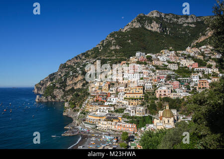 Positano Dorf an der Küste von Amalfi, Italien Stockfoto