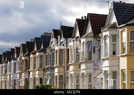 Reihenhäuser in Leyton, East London, England Vereinigtes Königreich Großbritannien Stockfoto
