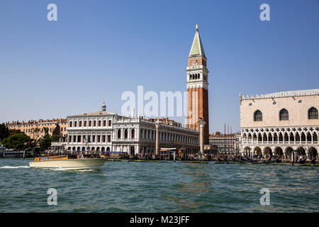 Piazza San Marco Blick vom Wasser, Venedig, Italien Stockfoto