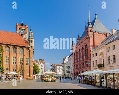 Der Artushof, Altstadt Marktplatz, Torun, Woiwodschaft Kujawien-Pommern, Polen, Europa. Stockfoto