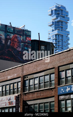 Die Ansicht von 56 Leonard Street Apartment Tower von Chinatown. Manhattan, New York City, USA. Stockfoto