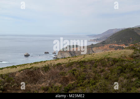 Einem bewölkten Nachmittag in Big Sur, Kalifornien, USA Stockfoto