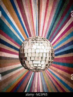 Mirror Ball retro Hintergrund getonten Bild Stockfoto