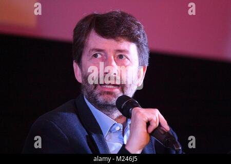 Frosinone - Italien - 4. Februar 2018 - Wahlen 2018, Minister Dario Franceschini in Frosinone zu den Wahlkampf von Simone Costanzo und Barbara Di Rollo Credit Support: Antonio nardelli/Alamy leben Nachrichten Stockfoto