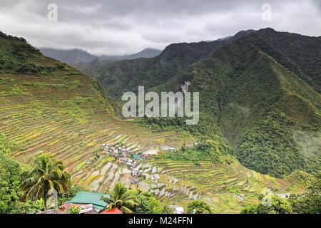 Die batad Dorf cluster-Teil der Reisterrassen in den Philippinischen Kordilleren UNESCO Weltkulturerbe in der kulturellen Landschaft Kategorie. Banau Stockfoto