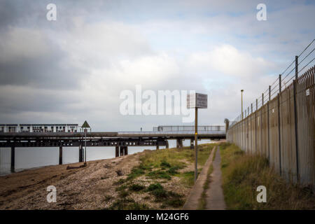 Die Oil Terminal Mole in Hamble-le-Reis, Southampton Stockfoto