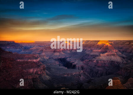 Der Grand Canyon National Park Yaki Point übersehen in der Morgendämmerung Stockfoto