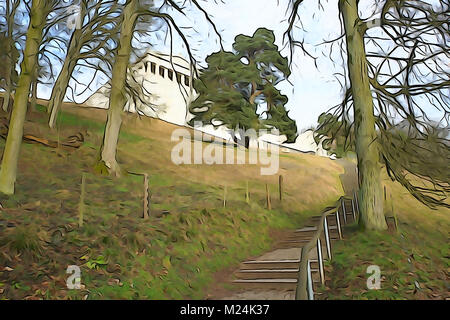 Gedenkstätte Walhalla in Donaustauf im bayerischen Landkreis Gedenkstätte Walhalla in Donaustauf im bayerischen Landkreis Regensburg Stockfoto