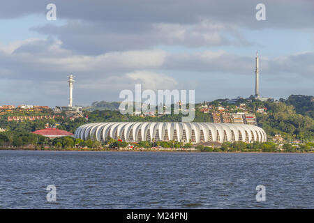 Santa Tereza Nachbarschaft, See, Beira Rio Guaiba Stadion, Porto Alegre, Rio Grande do Sul, Brasilien Stockfoto