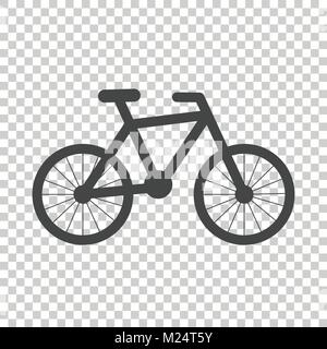 Bike silhouette Symbol auf isolierte Hintergrund. Fahrrad Vector Illustration im flachen Stil. Symbole für Design, Website. Stock Vektor