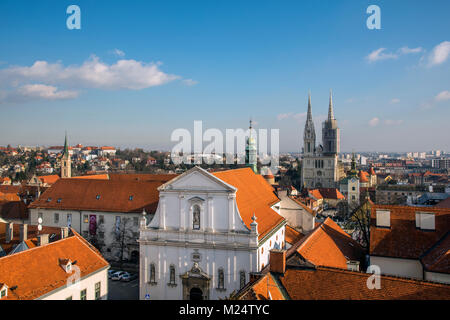 Altstadt Skyline, Zagreb, Kroatien Stockfoto