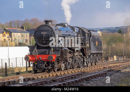 Schwarz 5 45212 an Rawtenstall, Lancashire, Großbritannien Stockfoto