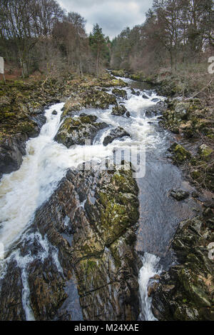 Fälle von Feugh, in der Nähe von Banchory, Aberdeenshire Stockfoto