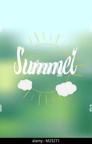 Sommer post Card. Vector Illustration der Postkarte Stock Vektor