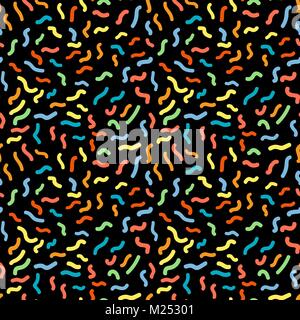 Nahtlose Glasur Elemente Muster. Textur auf schwarzen Hintergrund für Design Stock Vektor
