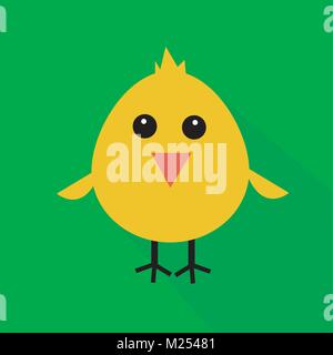 Niedlichen gelben Cartoon Baby Huhn Stock Vektor