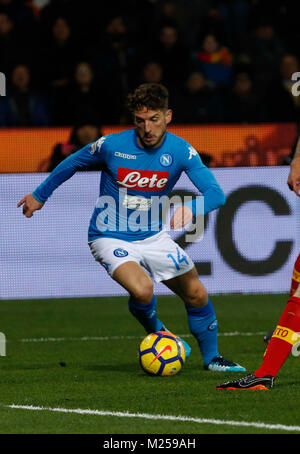 Benevento, Italien. 4. Februar, 2018. Trocknet Mertens während der italienischen Serie A Fußball Spiel, zwischen Benevento und Neapel an der Vigorito Stadion in Benevento Italien, Februar 04, 2018 Credit: agnfoto/Alamy leben Nachrichten Stockfoto