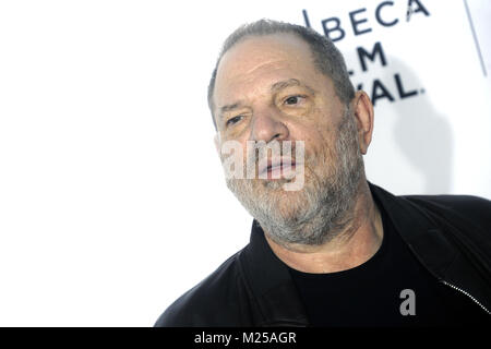 Harvey Weinstein besucht die "Reservoir Dogs" 25-jähriges Jubiläum Screening beim Tribeca Film Festival 2017 im Beacon Theatre am 28. April 2017 in New York City. | Verwendung weltweit Stockfoto