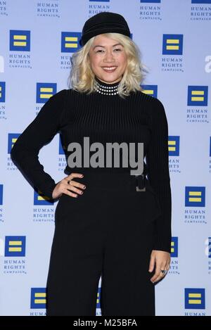 New York, NY, USA. 3 Feb, 2018. MILCK bei der Ankunft für 17. jährlichen HRC Greater New York Gala, Marriott Marquis Hotel, New York, NY, 3. Februar 2018. Credit: RCF/Everett Collection/Alamy leben Nachrichten Stockfoto