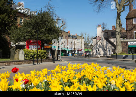 Stock Bild von Charlton Dorf im Royal Borough von Greenwich an einem sonnigen Tag. Stockfoto