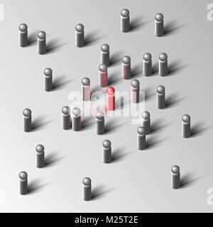 Graue zahlen und einem roten, Vektor Stock Vektor