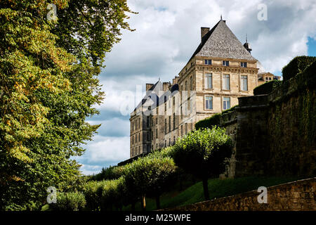 Die mittelalterlichen Château de Hautefort in Périgord Noir, Dordogne Frankreich. Stockfoto