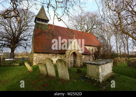 Der hl. Jungfrau Maria Kirche in Apuldram, Chichester, West Sussex, UK. Stockfoto