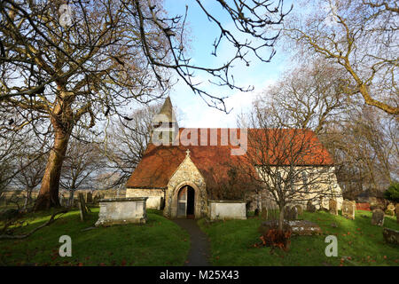 Der hl. Jungfrau Maria Kirche in Apuldram, Chichester, West Sussex, UK. Stockfoto