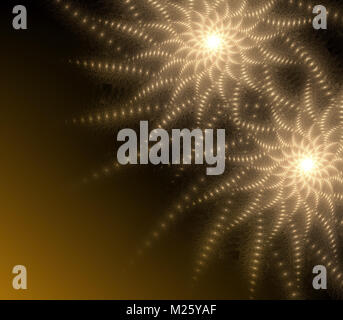 Bokeh, bunte symmetrische fraktale Muster, Spirale Stockfoto