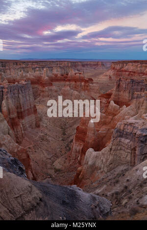 Säulen, Farben, Streifen und Schichten der Coal Mine Canyon in Arizona. USA Stockfoto