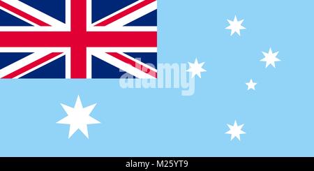 Inoffizielle großen Flachbild Flagge von Australian Antarctic Territory Horizontal Stockfoto