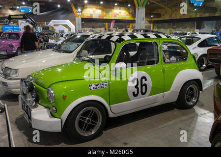 1969 Sitz 600. Retro Málaga 2018. Spanien. Stockfoto