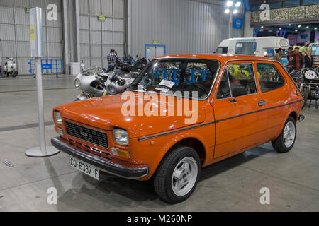 1977 Sitz 127. Retro Málaga 2018. Spanien Stockfoto