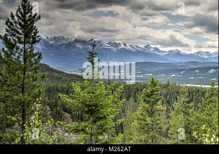 Blick auf Maligne Canyon Stockfoto