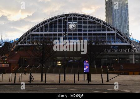 Ehemalige Manchester Central Station, jetzt ein Konferenzzentrum Stockfoto