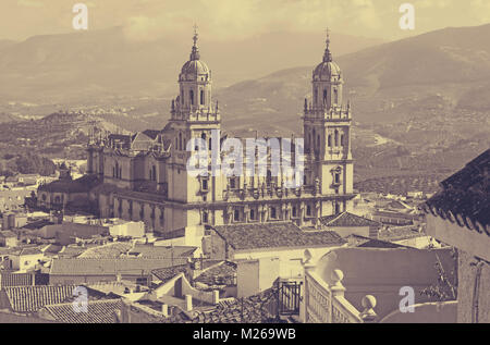 Die Kathedrale im Stil der Renaissance in Jaen. Spanien Stockfoto