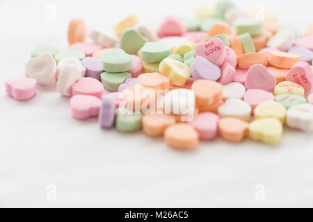 Gespräch Candy Herzen zum Valentinstag mit 'My Love' Stockfoto