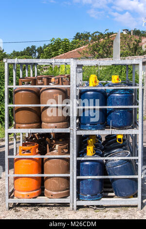 Gasflaschen Ballons Stockfoto