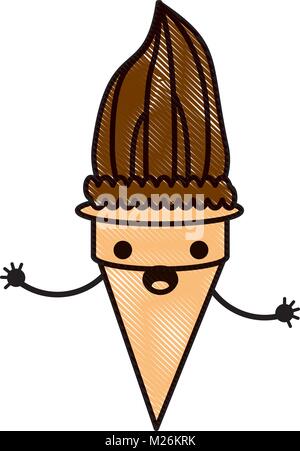 Kawaii-Eis-Symbol Stock Vektor