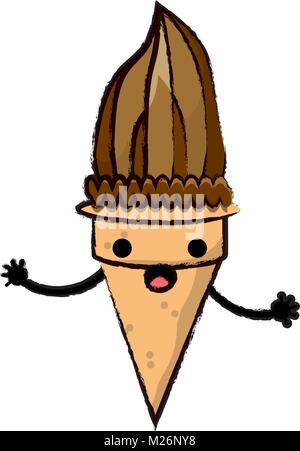 Kawaii Eis design Stock Vektor