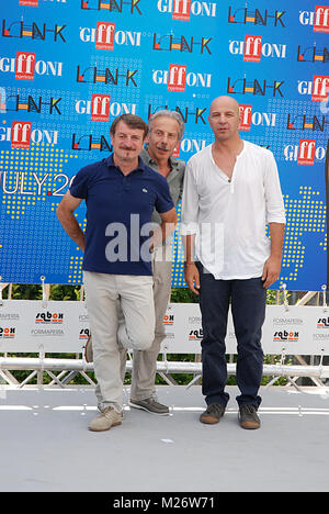 Giffoni Valle Piana, Sa, Italien - 15. Juli 2011: Aldo, Giovanni und Giacomo in Giffoni Film Festival 2011 - Am 15. Juli 2011 in Giffoni Valle Piana, Es Stockfoto