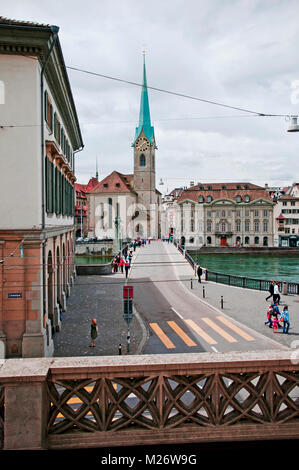 Das Fraumünster Kirche Frauen Münster, Zürich, Schweiz, Europa Stockfoto