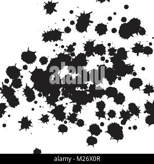 Grunge ink blots Textur. Abstract Vector Illustration. Stock Vektor