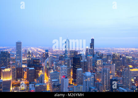 Erhöhten Blick auf Downtown Chicago, Illinois Stockfoto