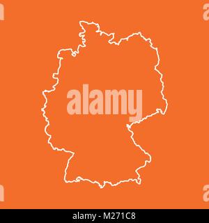 Deutschland Karte Symbol. Business Kartographie Konzept Deutschland Piktogramm. Vector Illustration. Stock Vektor