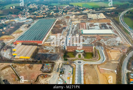 Überblick über die Baustelle auf dem Gelände der ehemaligen Opel Werk 1 mit der ehemaligen Opel-Werk in Bochum im Bundesland Nordrhein-Westfalen Stockfoto